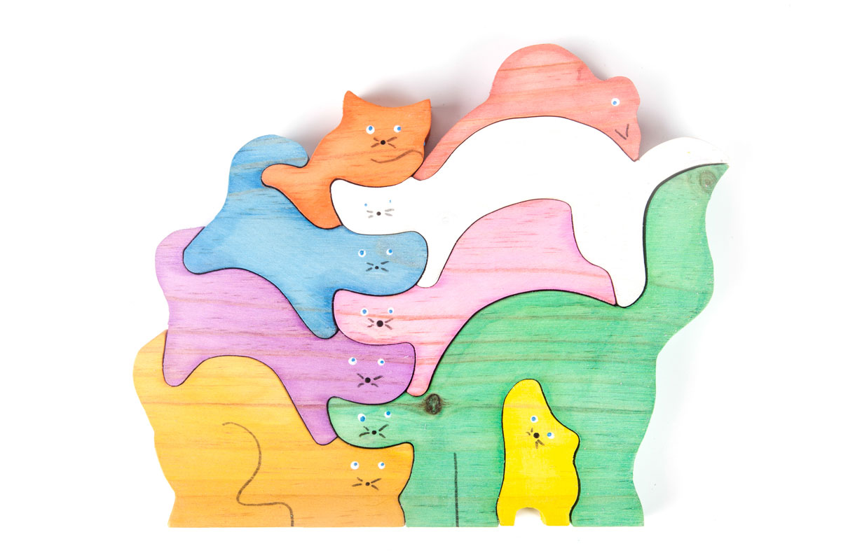 puzzle gatos